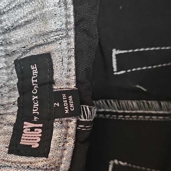 NWT Juicy Couture Silver Sweatpants Sleek Metallic Design - Picture 3 of 4